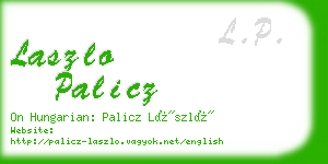 laszlo palicz business card